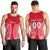 (Custom Personalised) Cook Islands Atiu Men Tank Top - Tribal Pattern - LT12 Red - Polynesian Pride