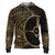 Yap Hoodie Micronesia Gold Patterns With Coat of Arms Unisex Black - Polynesian Pride