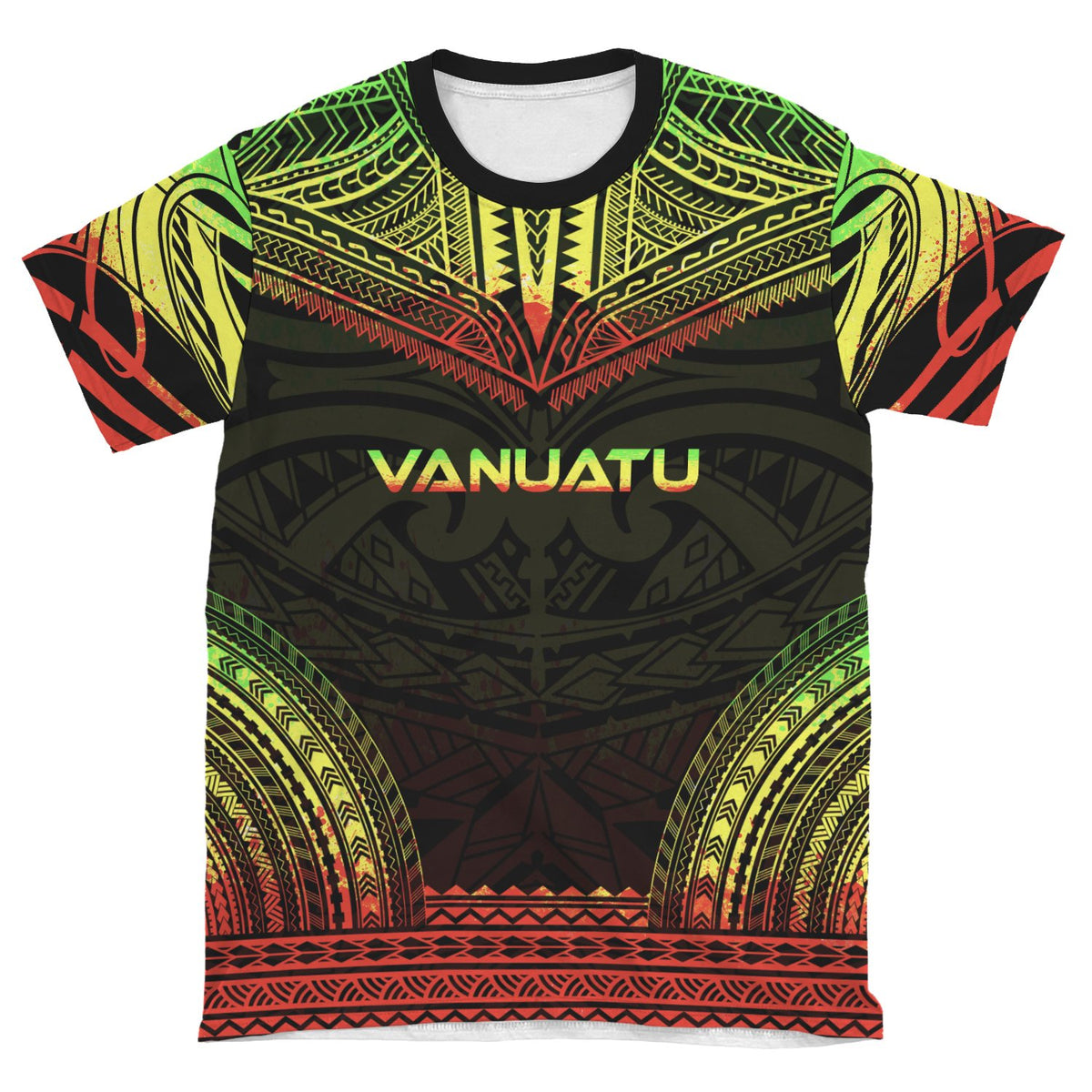 Vanuatu T Shirt Vanuatuan Polynesian Chief Reggae Version - Polynesian Pride