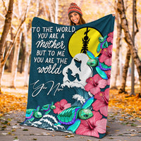 (Custom Personalised) New Caledonia Mothers Day With Green Turtle Blanket - LT12 - Polynesian Pride
