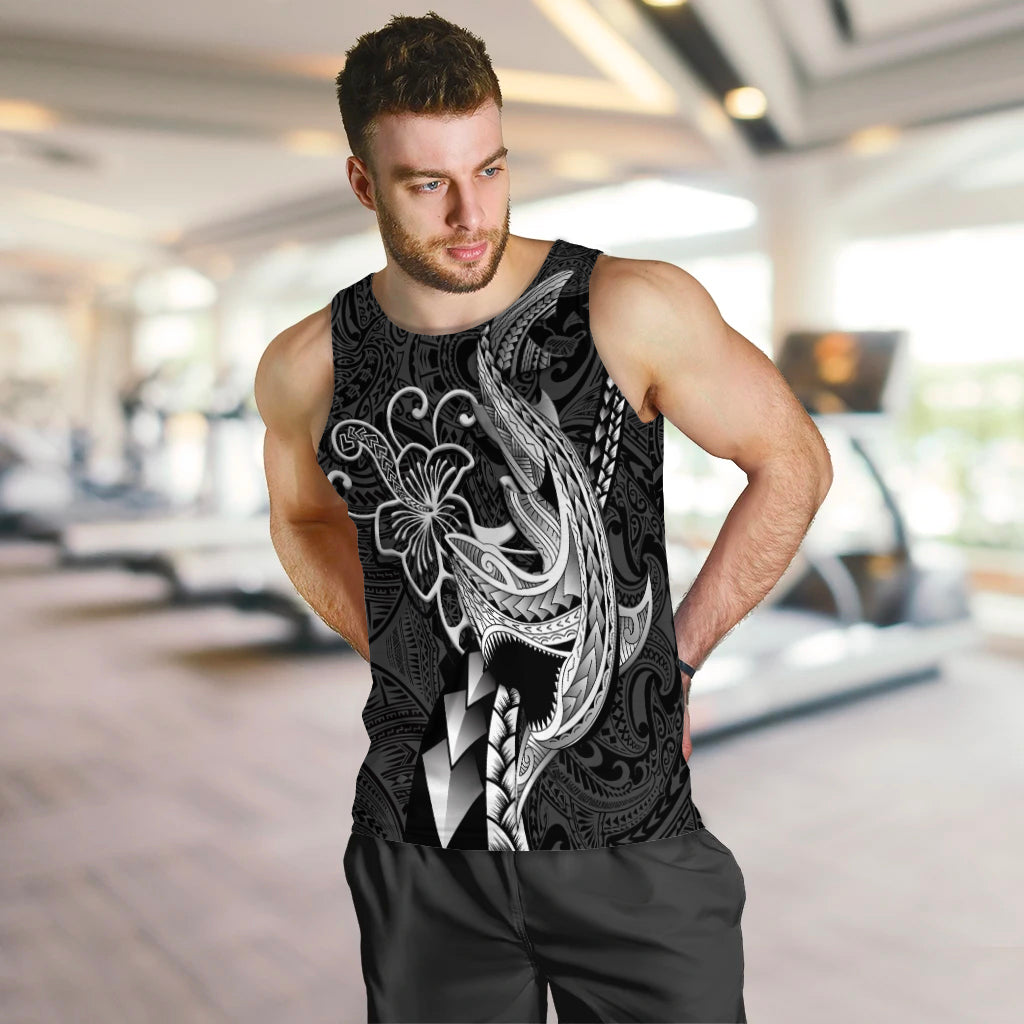Polynesian Shark Tattoo Hawaii Tribal Men Tank Top - LT12 - Polynesian Pride