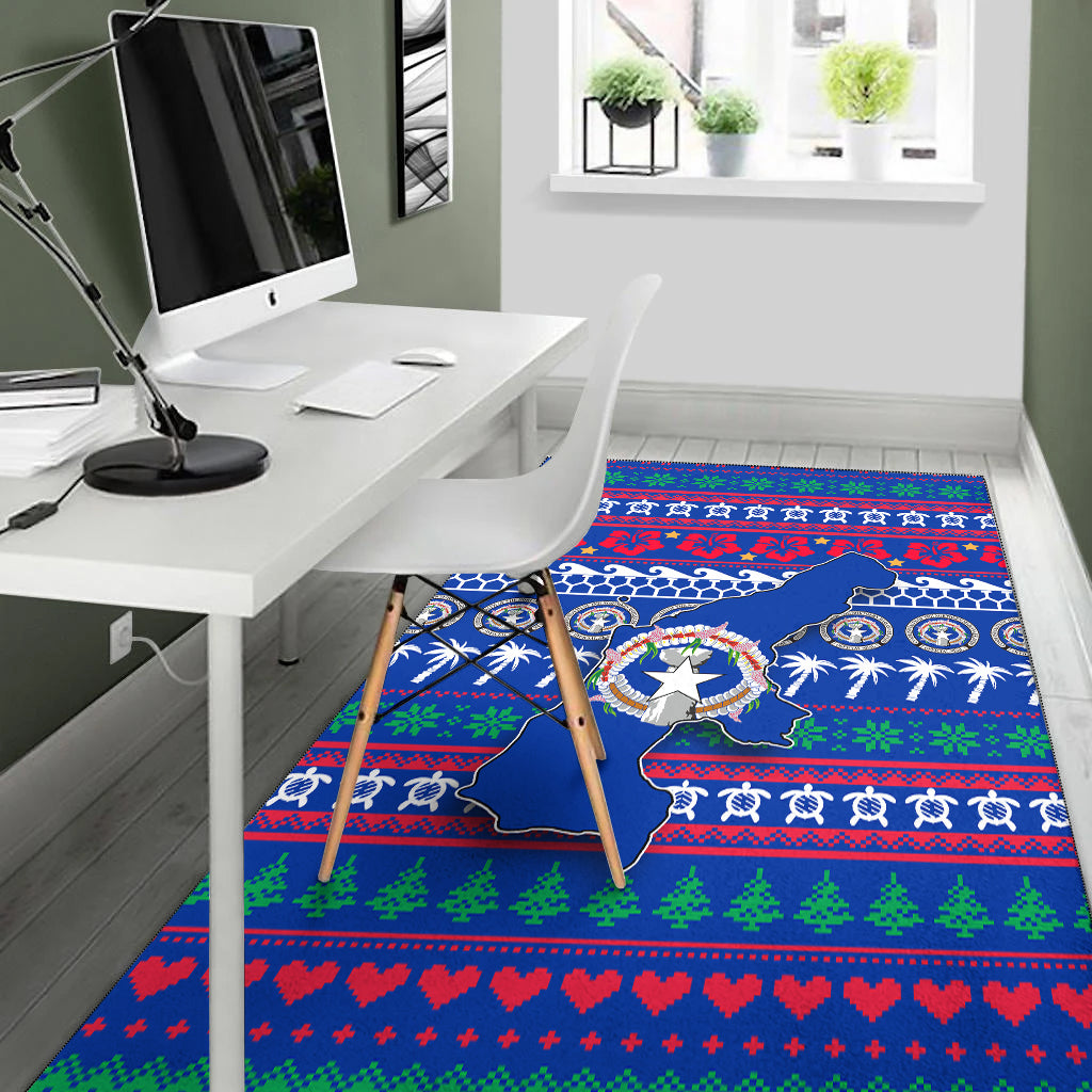 Northern Mariana Islands Christmas Area Rug - Ugly Christmas - LT12 - Polynesian Pride