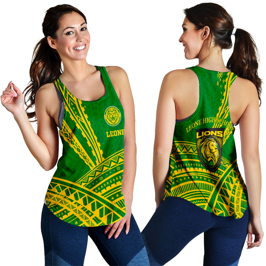 Leone High School Pride Women Tank Top - LT12 Green - Polynesian Pride