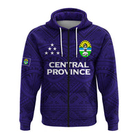 Custom Solomon Islands Central Province Zip Hoodie Tribal Pattern LT12 - Polynesian Pride