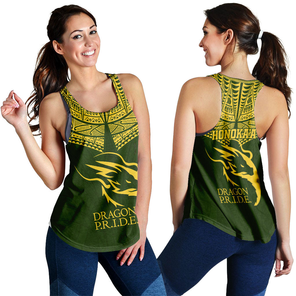 Hawaii Honokaa High & Intermediate School Women Tank Top - LT12 Green - Polynesian Pride
