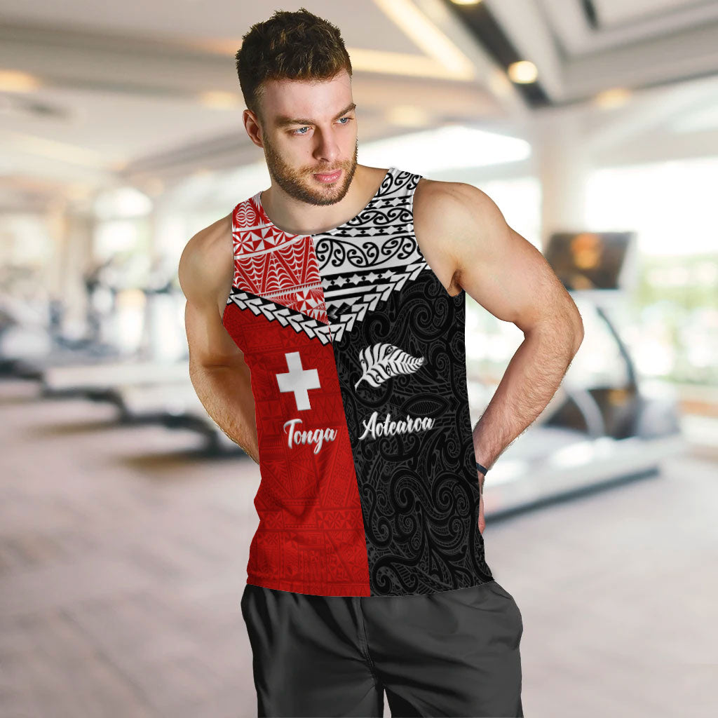 Tonga Combine New Zealand Maori Aotearoa Heritage Men Tank Top - LT12 - Polynesian Pride