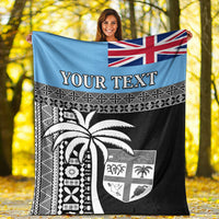 (Custom Personalised) Fiji Tapa Pattern Premium Blanket Coconut Tree LT13 - Polynesian Pride