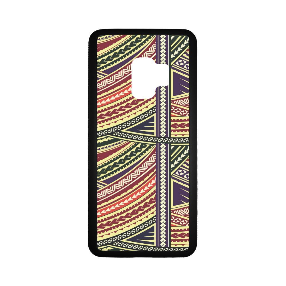 Polynesian 04 Rubber Phone Case One Size Samsung Galaxy S9 Black - White - Polynesian Pride
