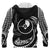Yap Micronesia ll Over Hoodie White Tribal Wave - Polynesian Pride