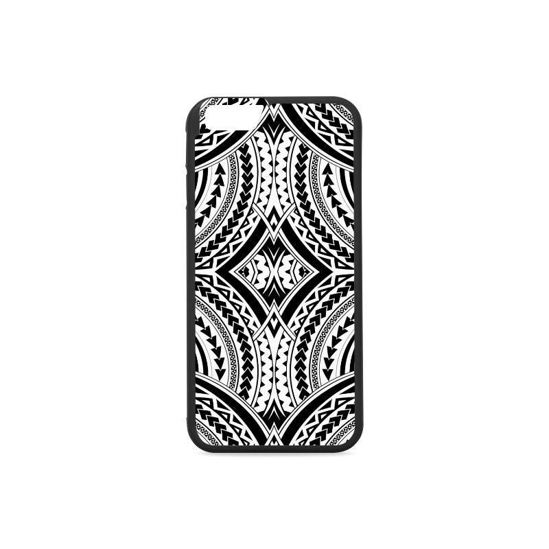 Polynesian 12 Rubber Phone Case One Size iPhone 6/6s Black - White - Polynesian Pride