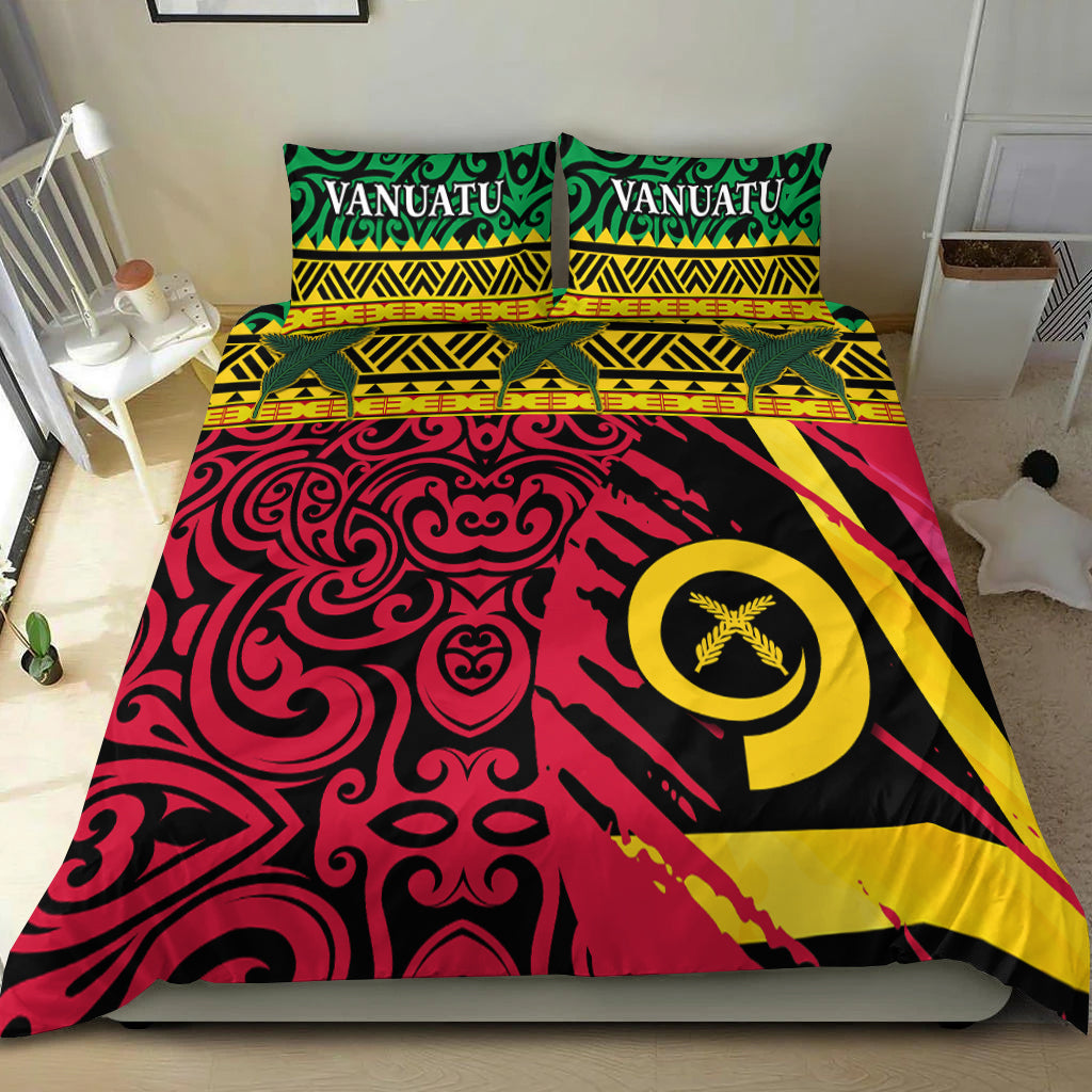 Vanuatu Dreamy Bedding Set Flag and Pattern LT13 - Polynesian Pride