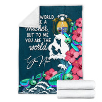 (Custom Personalised) Nauru Mothers Day With Green Turtle Blanket - LT12 - Polynesian Pride
