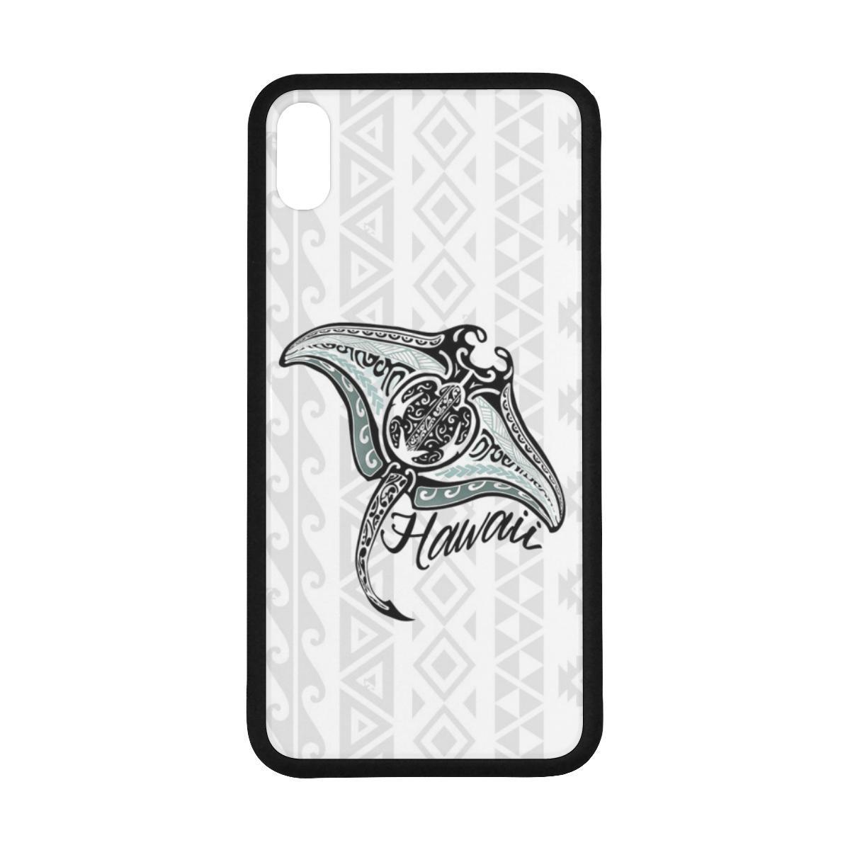 Polynesian 09 Rubber Phone Case One Size iPhone XS Max Black - White - Polynesian Pride