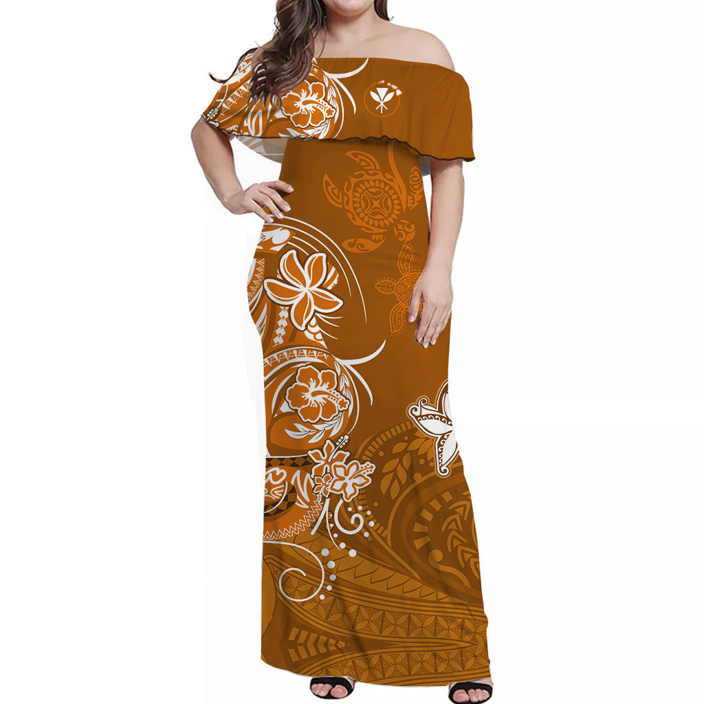 Custom Polynesian Couple Outfits Matching Polynesian Tribal Gold Sea Turtle Honu and Map Dress and Hawaiian Shirt LT13 - Polynesian Pride