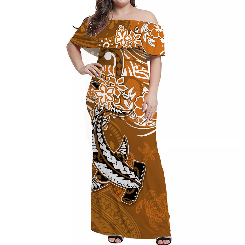 Custom Polynesian Matching Hawaiian Outfits For Couples Honu Green Sea Turtle with Hammerhead Shark LT13 - Polynesian Pride
