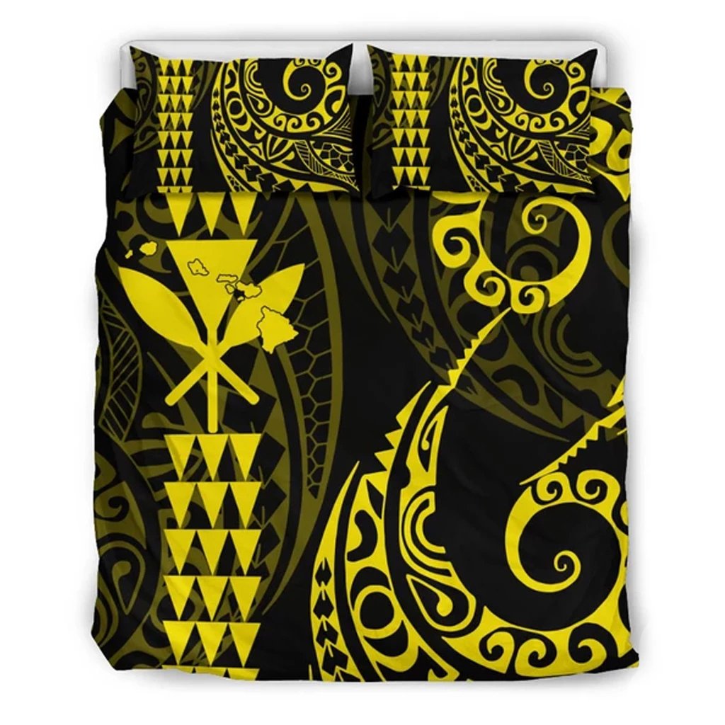 Kanaka Map Bedding Set Yellow Yellow - Polynesian Pride