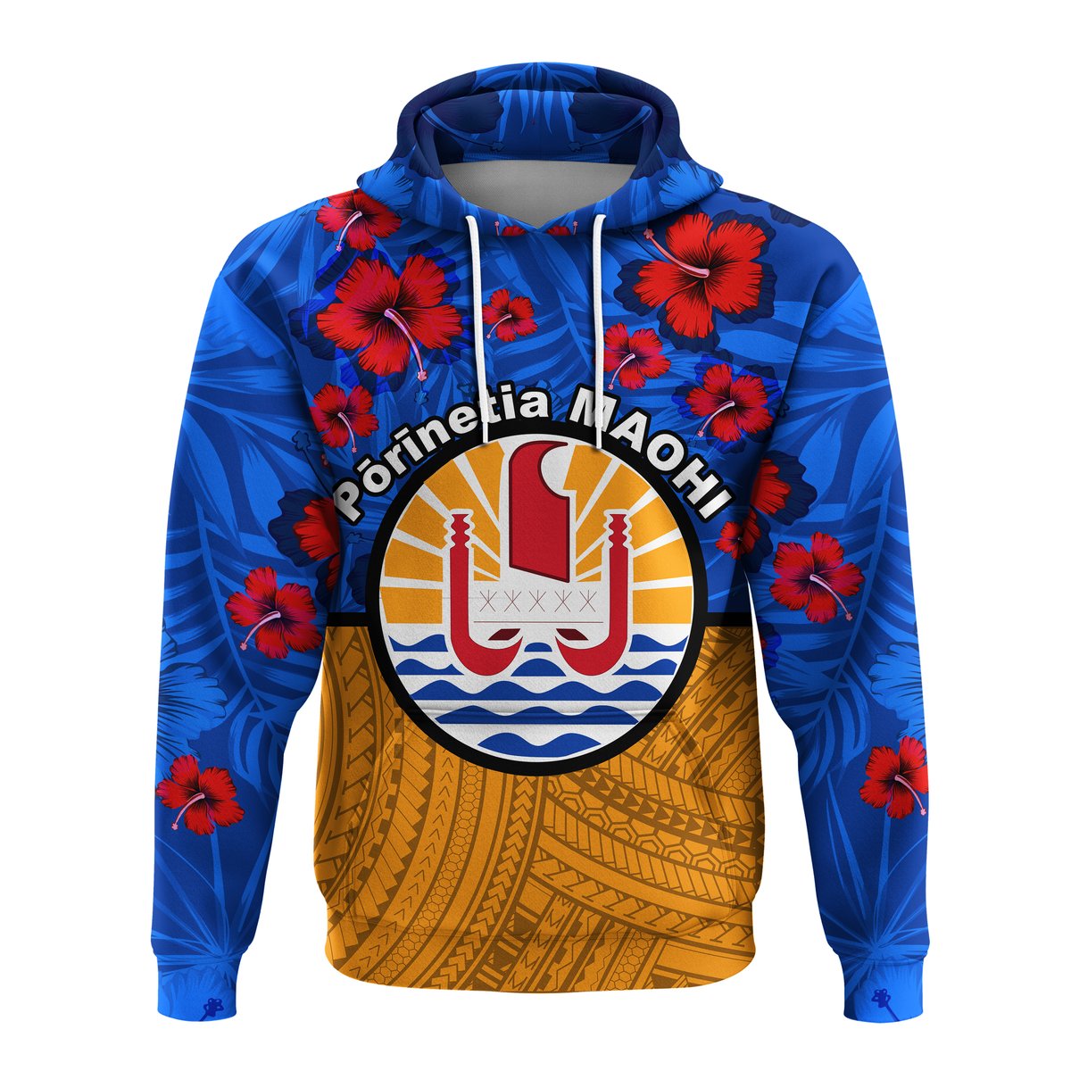 French Polynesia MAOHI Hibiscus Flowers Hoodie LT20 Unisex Green - Polynesian Pride