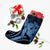 Hawaiian - Hawaii Turtle Hibiscus Polynesian Vintage Christmas Stocking - Pastel Blue - AH - Polynesian Pride