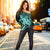 Hawaiian - Hawaii Turtle Hibiscus Polynesian Vintage Women's Off Shoulder Sweater - Turquoise - AH - Polynesian Pride