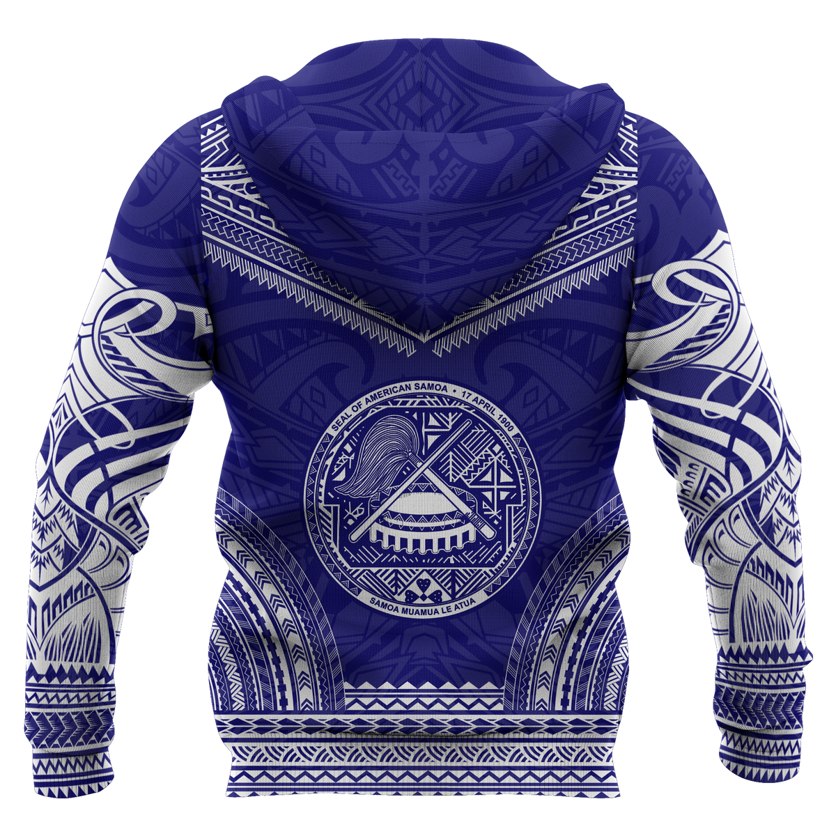 American Samoa Polynesian Chief Hoodie Flag Version - Polynesian Pride