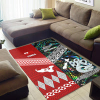 New Zealand And Tonga Area Rug Together - Paua Shell LT8 - Polynesian Pride