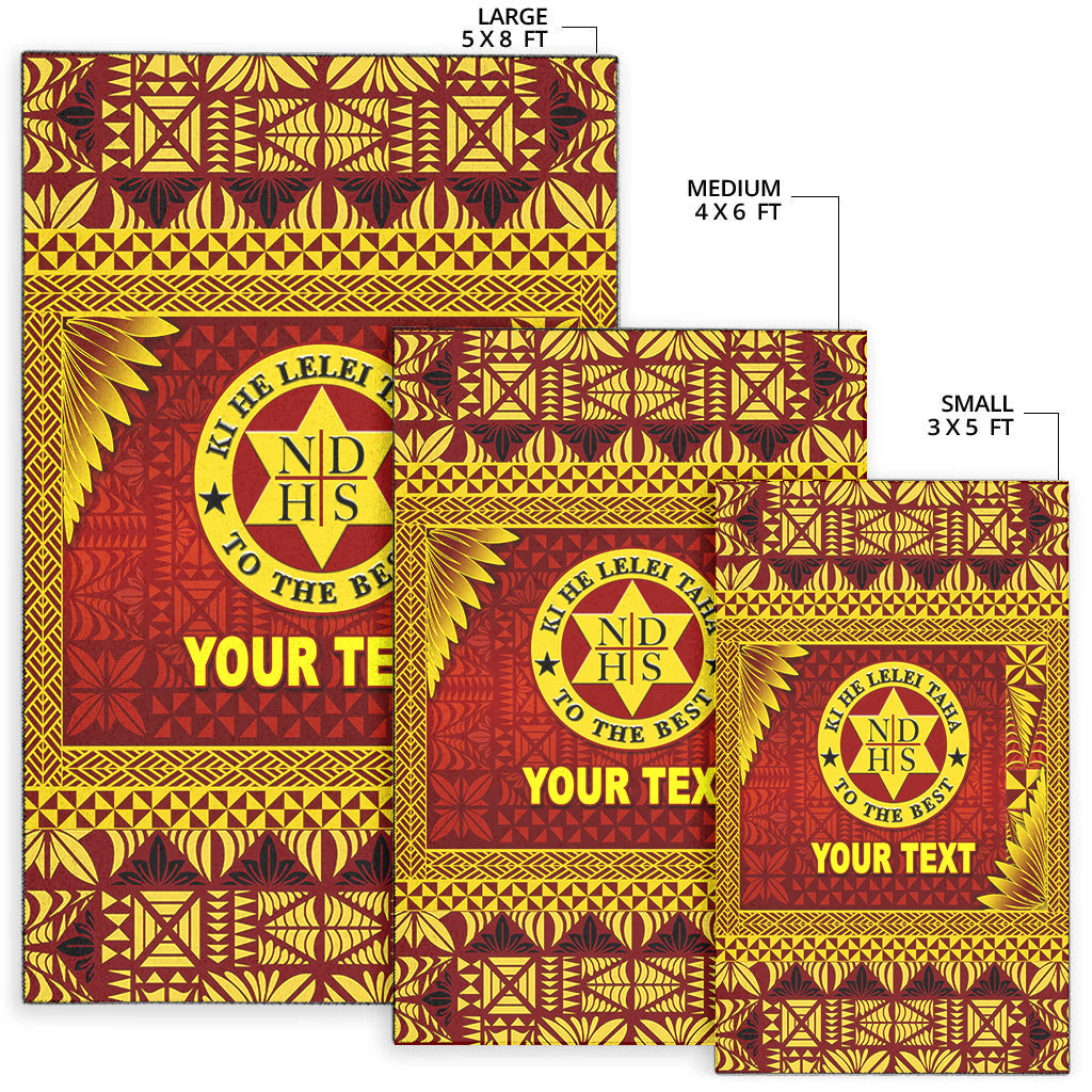 (Custom Personalised) Tonga Niuatoputapu High School Area Rugs Simplified Version LT8 - Polynesian Pride
