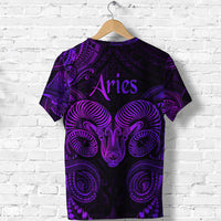 Aries Zodiac Polynesian T Shirt Unique Style Purple LT8 - Polynesian Pride