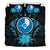 Yap Duvet Cover Set - Yap Flag & Blue Hibiscus Blue - Polynesian Pride