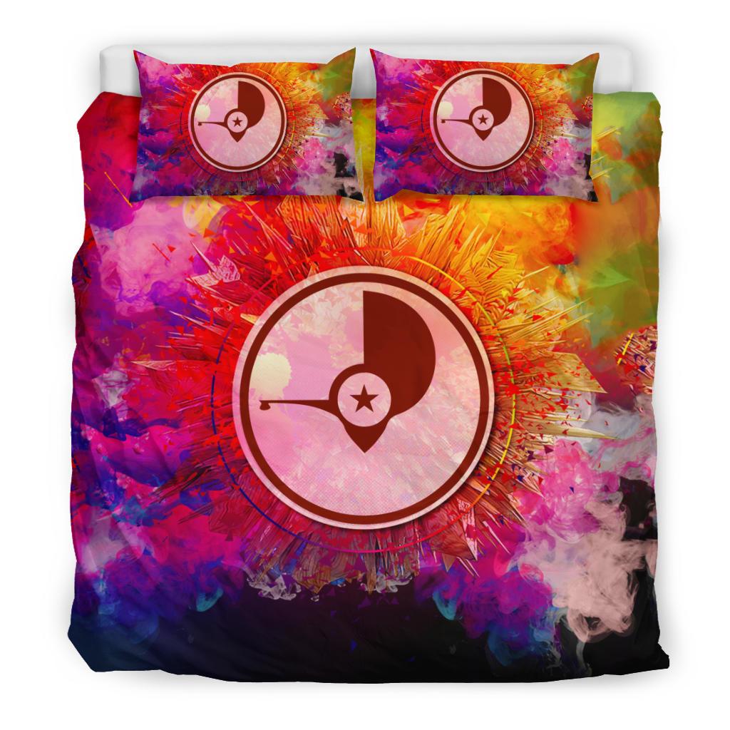 Polynesian Bedding Set Yap Duvet Cover Set Bright Style Red - Polynesian Pride