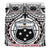 Samoa Bedding Set - Samoa Coat Of Arm, Polynesian Tattoo White And Black - Polynesian Pride