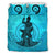 Vanuatu Duvet Cover Set - Vanuatu Coat Of Arms Turquoise - Polynesian Pride