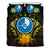 Yap Duvet Cover Set - Yap Flag & Reggae Hibiscus - Polynesian Pride