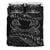 New Zealand Bedding Set Gray Manaia Maori - Silver Fern Duvet Cover - Polynesian Pride
