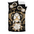Vanuatu Duvet Cover Set - Turtle Tiki Face & Gold Hibiscus - Polynesian Pride