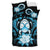 Vanuatu Duvet Cover Set - Turtle Tiki Face &Turquoise Hibiscus - Polynesian Pride