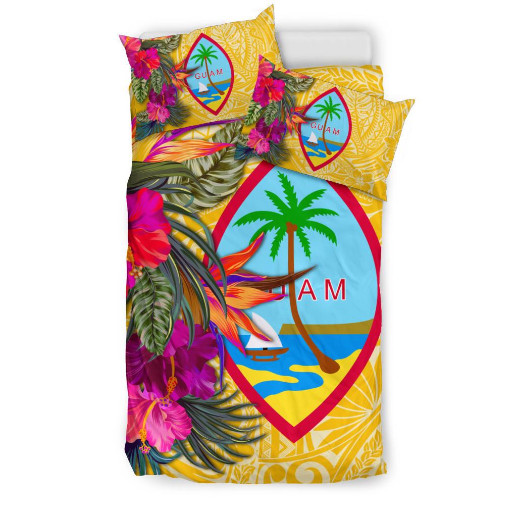 Guam Bedding Set - Hibiscus Polynesian Pattern Yellow Version - Polynesian Pride