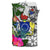Cook Islands Custom Personalised Bedding Set White - Turtle Plumeria Banana Leaf - Polynesian Pride