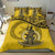 Vanuatu Duvet Cover Set - Vanuatu Coat Of Arms Yellow - Polynesian Pride