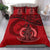 Vanuatu Duvet Cover Set - Vanuatu Coat Of Arms Red - Polynesian Pride
