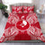 Polynesian Bedding Set - Yap Duvet Cover Set Map Red White Red - Polynesian Pride