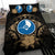 Yap Duvet Cover Set - Yap Flag & Reggae Hibiscus - Polynesian Pride