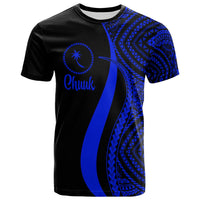 Chuuk T Shirt Blue Micronesian Tentacle Tribal Pattern Unisex Blue - Polynesian Pride