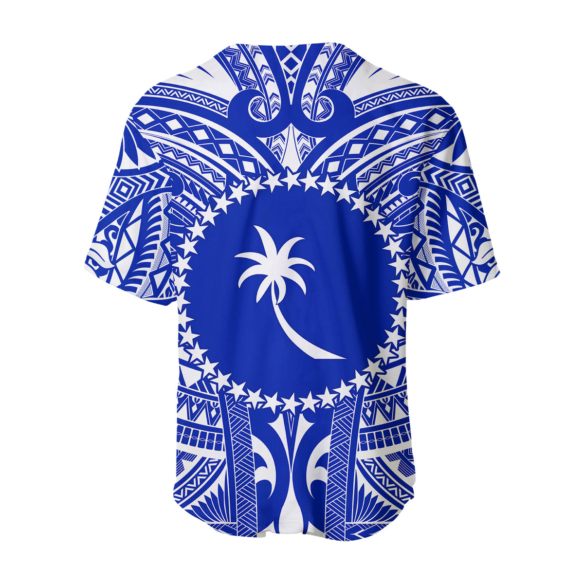 (Custom Personalised) Chuuk Baseball Jersey Micronesia Simple Pattern White LT13 - Polynesian Pride