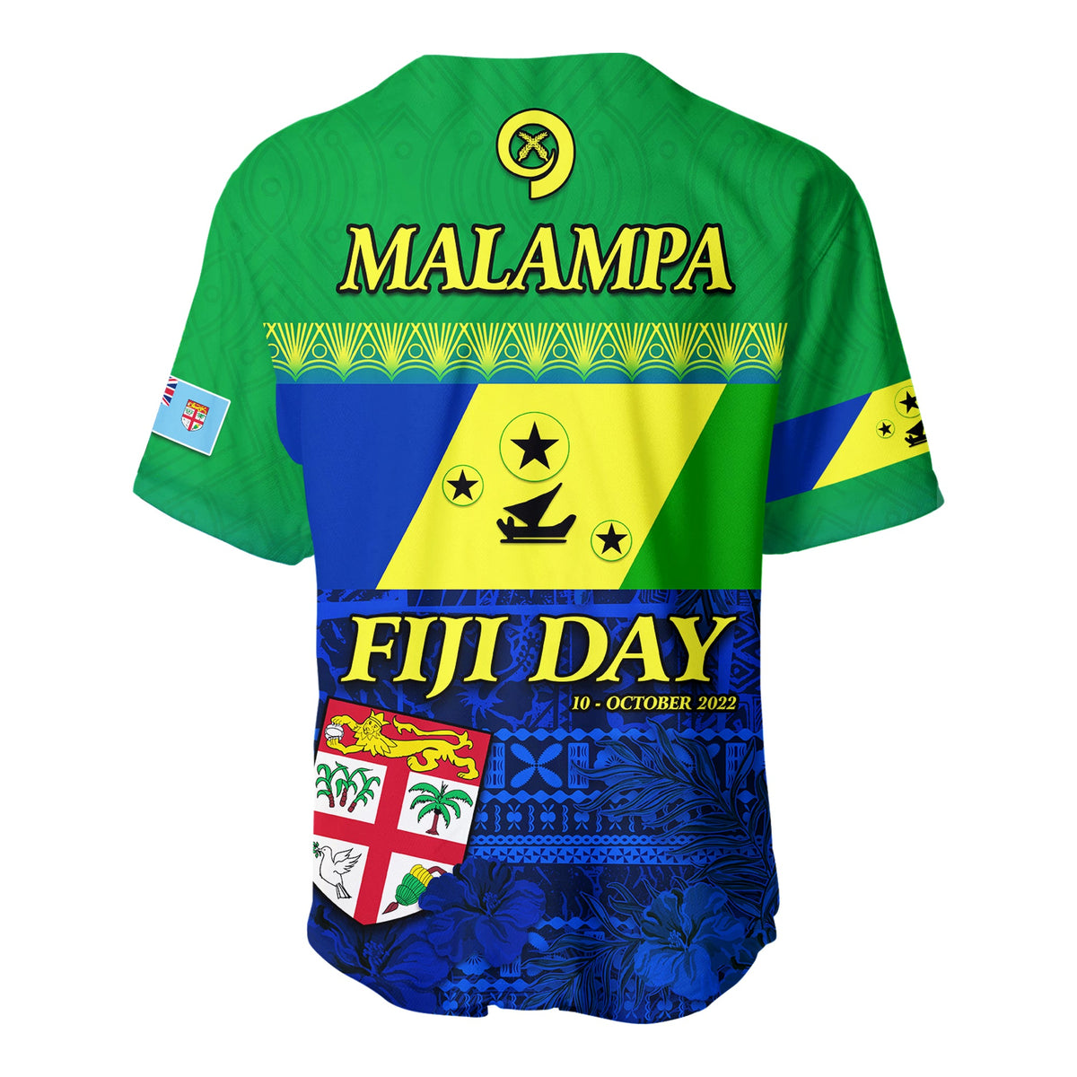Malampa Fiji Day Baseball Jersey Vanuatu Polynesia mix Flowers LT13 - Polynesian Pride