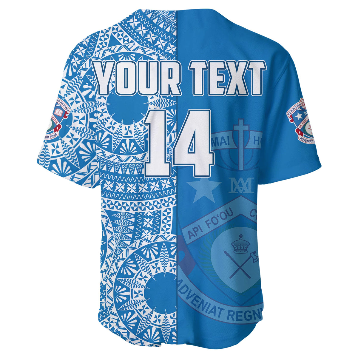 (Custom Text And Number) Apifoou Tonga College Baseball Jersey Class Of Year Tongan Ngatu Pattern LT14 - Polynesian Pride