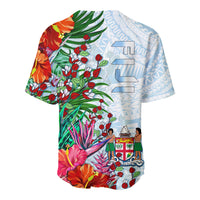 (Custom Personalised) Fiji Baseball Jersey Proud Fijian Tapa mix Tagimoucia Flowers LT13 - Polynesian Pride