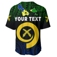 (Custom Personalised) Malampa Province Baseball Jersey Native Canoe Mix Vanuatu Pig Tusk Black Version LT14 - Polynesian Pride