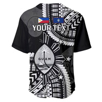 (Custom Personalised) Guam and Philippines Baseball Jersey Guaman Filipinas Together Black Ver.01 LT14 - Polynesian Pride