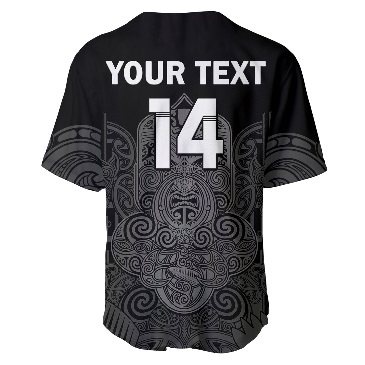 (Custom Text And Number) New Zealand Tiki Rugby Baseball Jersey NZ Maori Koru Pattern LT14 - Polynesian Pride