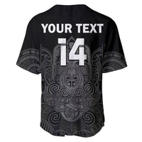 (Custom Text And Number) New Zealand Tiki Rugby Baseball Jersey NZ Maori Koru Pattern LT14 - Polynesian Pride
